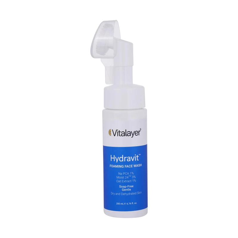 فوم شست‌وشوی صورت ویتالیر مدل Hydravit مناسب برای پوست خشک حجم 200 میلی‌لیتر