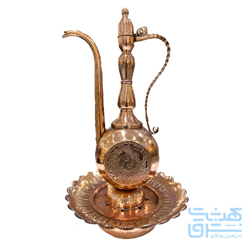 آفتابه لگن مسی و سیاه قلم نانو طرح دار اسلیمی