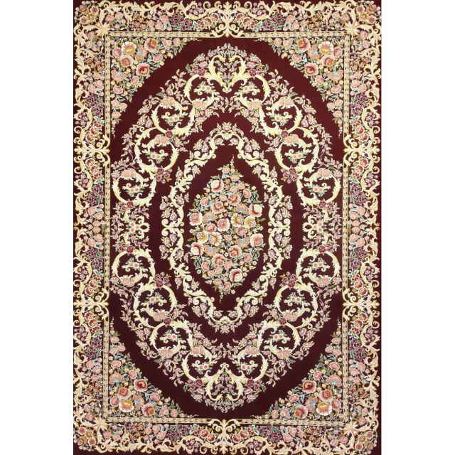 پک 2عددی  فرش پاتریس گلگون زرشكي