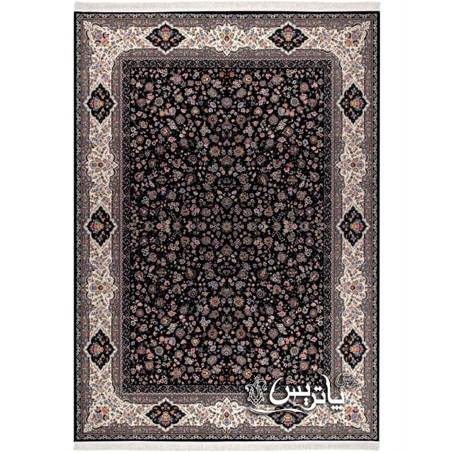 فرش پاتریس افشان مهربان گل سرمه‌ای ۱۲۰۰ شانه