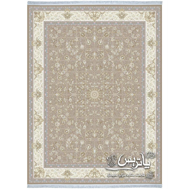 فرش پاتریس خشتی درباری بژ ۱۰۵۰ شانه