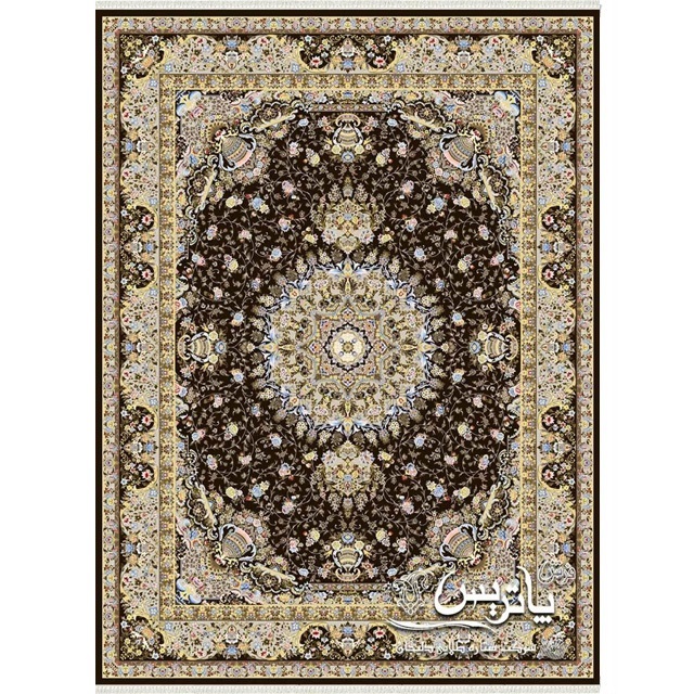 فرش پاتریس شمنسا قهوه ای تیره ۱۰۵۰ شانه