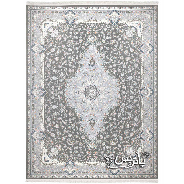 فرش پاتریس شکوفه باران طوسی ۱۵۰۰ شانه