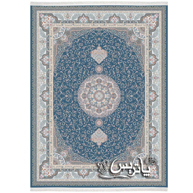 فرش پاتریس طاووس آبی ۱۵۰۰ شانه