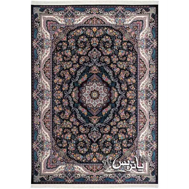 فرش پاتریس مهتاب سرمه‌ای ۱۲۰۰ شانه