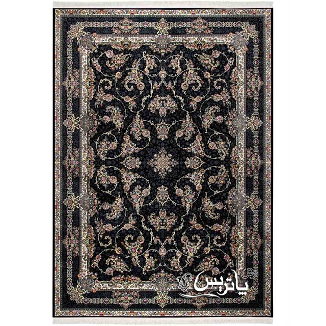 فرش پاتریس پیچک سرمه‌ای ۱۲۰۰ شانه