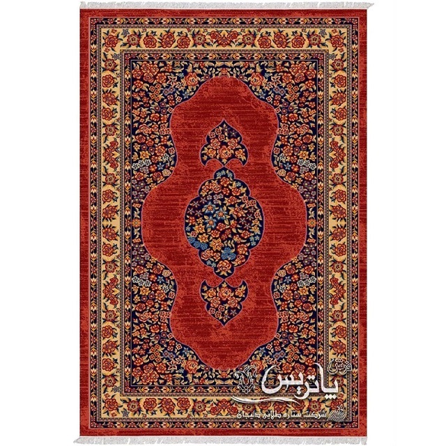 فرش گلیم پاتریس گلسرخ عنابی ۴۰۰ شانه