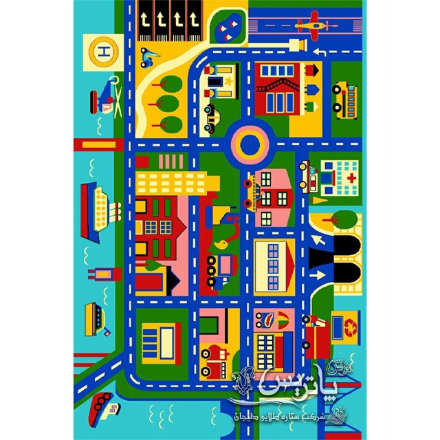 فرش گلیم پاتریس شهر آبی ۴۰۰ شانه