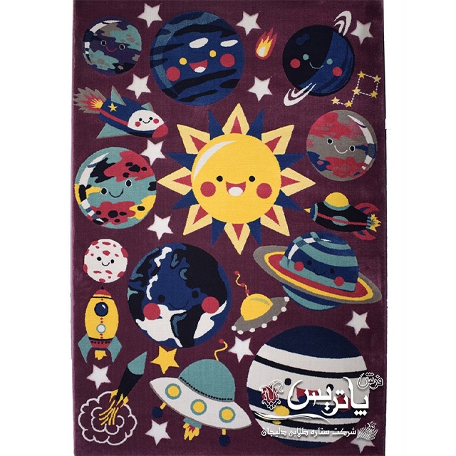 فرش گلیم پاتریس منظومه بنفش ۴۰۰ شانه