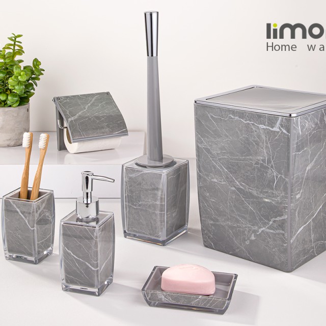 ست بهداشتی کلاسیک طرح ماربل کد 2023 طوسی