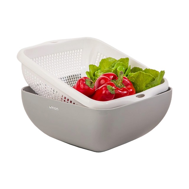 ست کاسه و آبکش چهارگوش سایز 2  کد 574