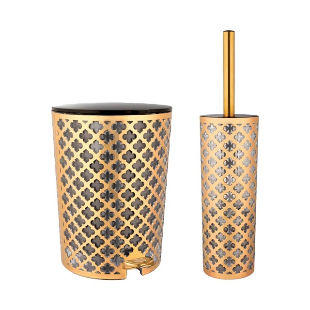 سطل و فرچه طرح گل (چاپ دار) کد 1820