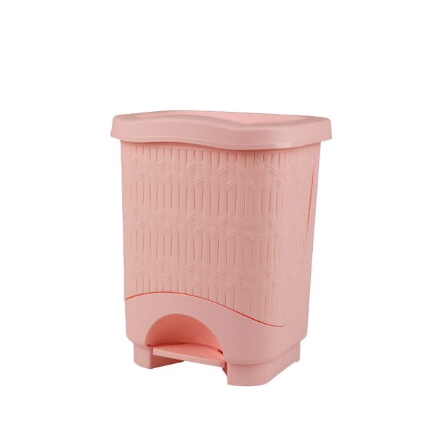 سطل پدالی چهار گوش بامبو کوچک کد 1582