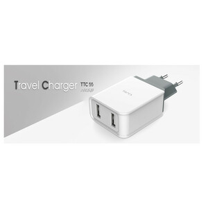 شارژر دیواری تسکو مدل TTC 55 به همراه کابل تبدیل microUSB