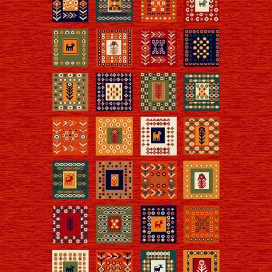 فرش ساوین طرح مهر لاکی