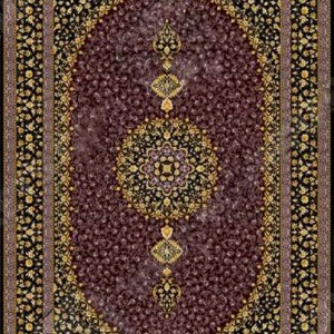 فرش محتشم کد  100901 رنگ زرشکی