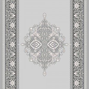 فرش ساوین کد 7403 رنگ نقره ای روشن