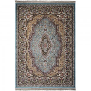 فرش محتشم طرح مسیحا  فیروزه ای 1200 شانه