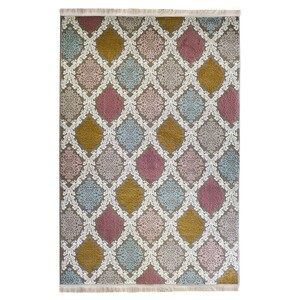 فرش ماشینی پاتریس طرح سایان زمینه قهوه ای 700 شانه