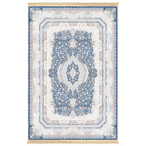 فرش ماشینی محتشم طرح مروارید زمینه اطلسی 1200 شانه