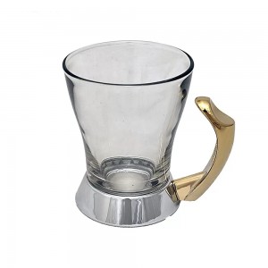 سرویس لیوان انگاره پا فیلی طلایی