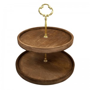 شیرینی خوری مدل چوبی دو طبقه