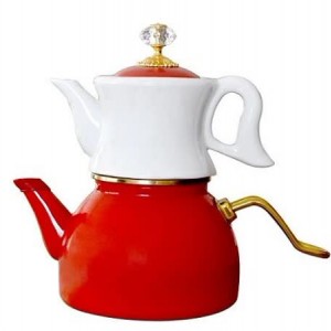 ست کتری و قوری دافی مدل لعابی