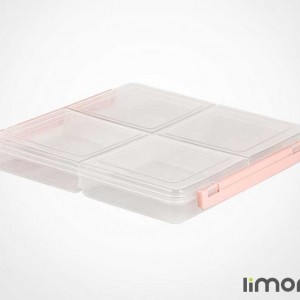 ظرف فریزری چهار خانه کوچک لیمون