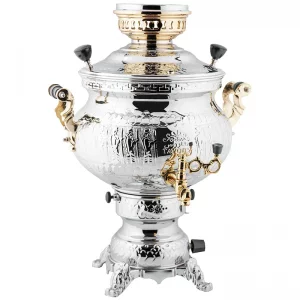 سماور گازی طاووس مدل خمره ای قلمکار