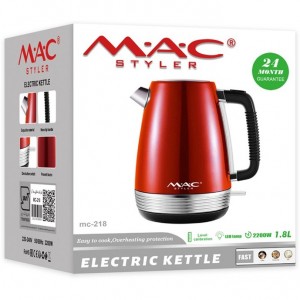 کتری برقی ۲۲۰۰ وات ۱٫۷ لیتر مک استایلر مدل MAC-218