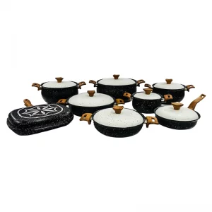 سرویس پخت و پز 16 پارچه هاناتک مدل خمره ای کلاسیک