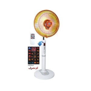 بخاری برقی هالوژنی فن دار LED دار ارشیا مدل کلاسیک SH-1441A كنترل دار