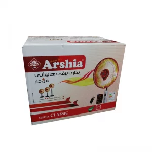بخاری برقی هالوژنی فن دار LED دار ارشیا مدل کلاسیک SH-1441A كنترل دار