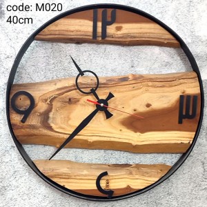 ساعت روستيك چوبي قطر 40 مدل M 020