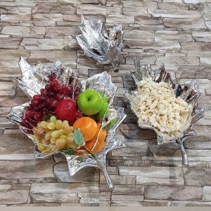 میوه  خوری آلومينيومي مدل برگ چنار گود بزرگ
