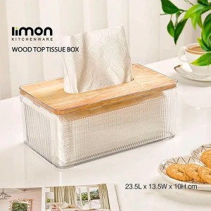 جعبه دستمال رویه چوبی لیمون مدل 237259