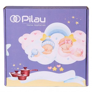 سرویس قابلمه 5 پارچه چدن گرانیتی کودک پیلو (Pilau)