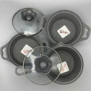 سرویس قابلمه 5 پارچه چدن گرانیتی کودک پیلو (Pilau)