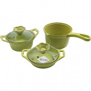سرویس قابلمه 5 پارچه چدن گرانیتی کودک پیلو (Pilau)