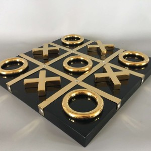 بازی رومیزی تیک تاک مشکی طلایی