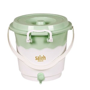 سطل دو رنگ 14 قفلی شیردار صالح 3114