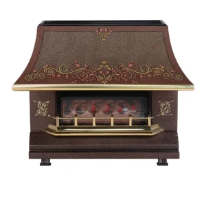 شومینه گازی ایران شرق مدل 180 آذرخش طرح گلبرگ شمیم