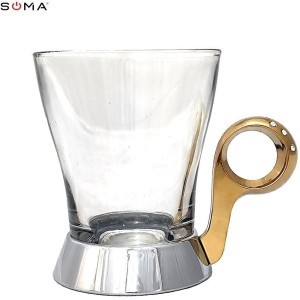 سرویس لیوان انگاره حلقه نگین طلایی