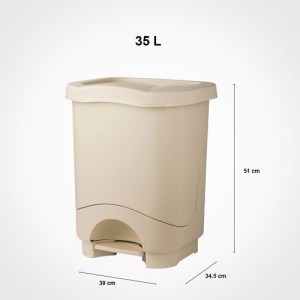 سطل پدالی 4گوش 35 لیتری لیمون 185607