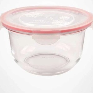 ظرف شیشه ای لیمون گرد درب‌دار 1/2 لیتر کد 207735