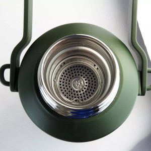 فلاسک دوجداره گرم و سرد ژیاکانگ  JK مدل دسته دار ولیوان دار گنجایش 0.8 لیتر