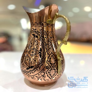 پارچ مسی اردکی الماس تراش دسته برنجی  نانو