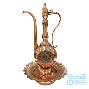 آفتابه لگن مسی و سیاه قلم نانو طرح دار اسلیمی