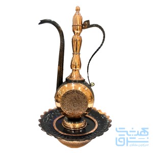 آفتابه لگن مسی و سیاه قلم نانو طرح دار اسلیمی