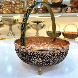 سبد میوه خوری مسی مدل لب چین